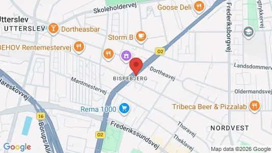 Kontorlokaler til leje i København NV - kort over placeringen