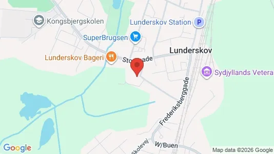 Erhvervslejemål til salg i Lunderskov - kort over placeringen