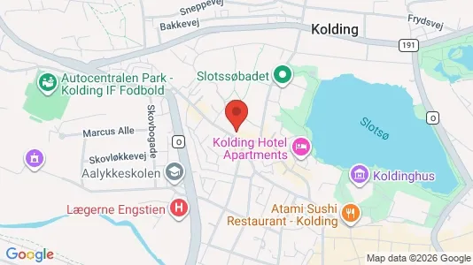 Erhvervslejemål til salg i Kolding - kort over placeringen