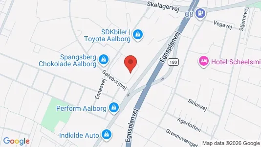 Kontorlokaler til leje i Aalborg SV - kort over placeringen