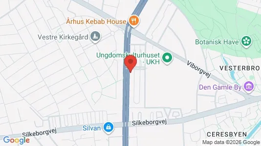Erhvervslejemål til salg i Århus C - kort over placeringen