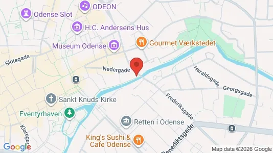 Erhvervslejemål til leje i Odense C - kort over placeringen