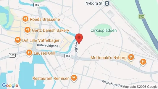 Erhvervslejemål til salg i Nyborg - kort over placeringen