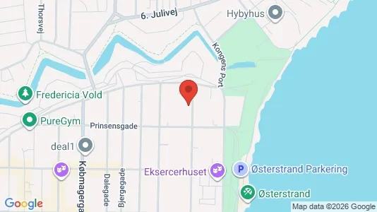Erhvervslejemål til salg i Fredericia - kort over placeringen