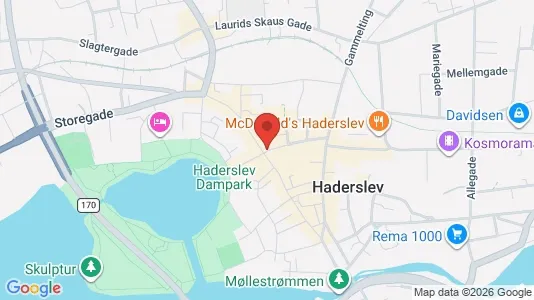 Erhvervslejemål til salg i Haderslev - kort over placeringen