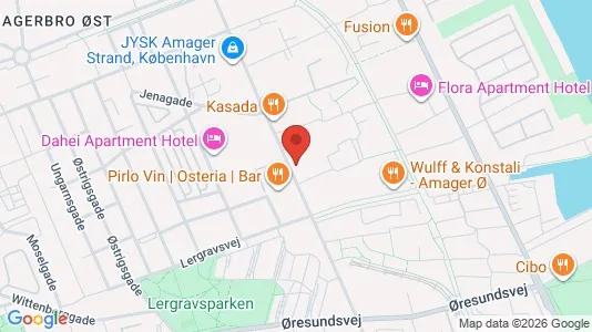 Erhvervslejemål til salg i København S - kort over placeringen