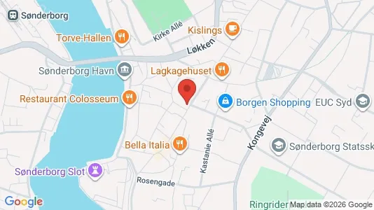 Erhvervslejemål til salg i Sønderborg - kort over placeringen