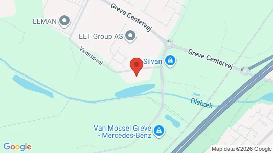 Erhvervsgrunde til leje i Greve - kort over placeringen