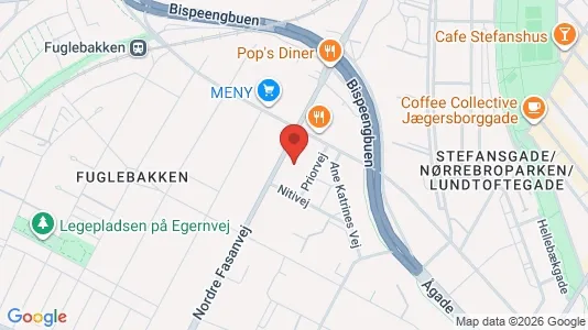 Erhvervslejemål til leje i Frederiksberg - kort over placeringen