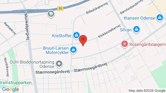 Lagerlokaler til salg i Odense M - kort over placeringen