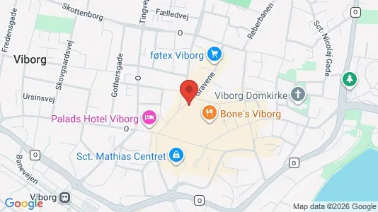 Erhvervslejemål til leje i Viborg - kort over placeringen