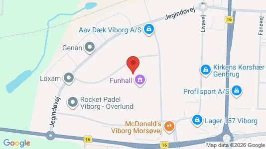 Lagerlokaler til leje i Viborg - kort over placeringen