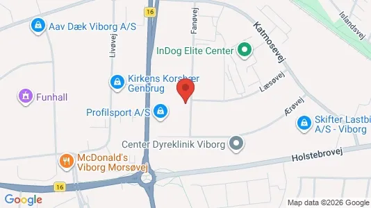 Kontorlokaler til leje i Viborg - kort over placeringen