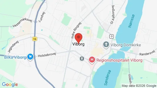 Kontorlokaler til leje i Viborg - kort over placeringen