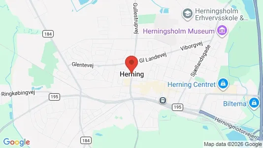 Kontorlokaler til leje i Herning - kort over placeringen