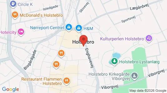 Kontorlokaler til salg i Holstebro - kort over placeringen