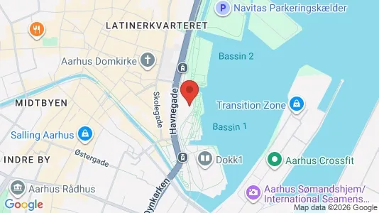 Kontorlokaler til leje i Århus C - kort over placeringen