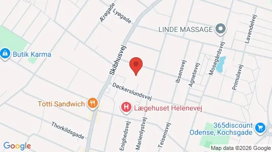 Erhvervsgrunde til salg i Odense C - kort over placeringen