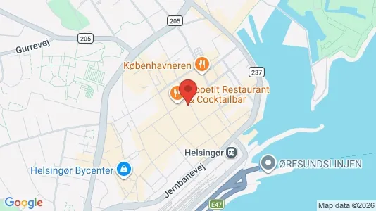 Kliniklokaler til leje i Helsingør - kort over placeringen