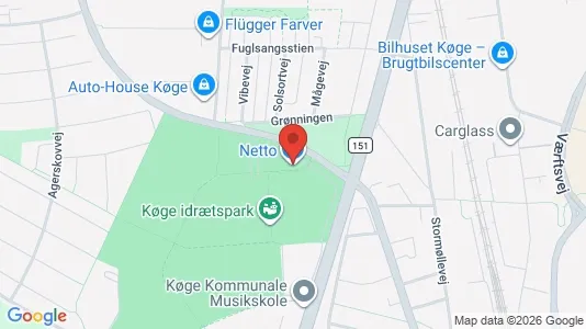 Kontorlokaler til leje i Køge - kort over placeringen