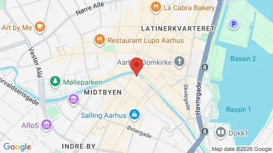 Kontorlokaler til leje i Århus C - kort over placeringen