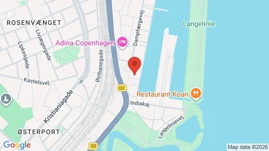 Kontorlokaler til leje i Østerbro - kort over placeringen