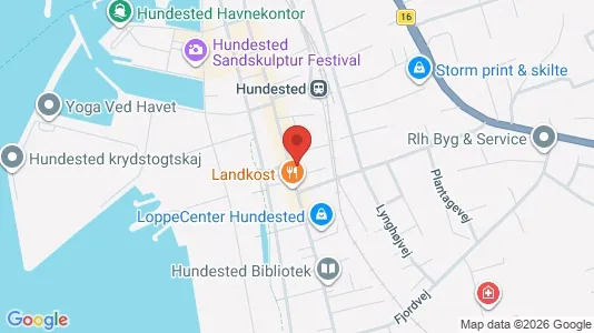 Erhvervslejemål til salg i Hundested - kort over placeringen
