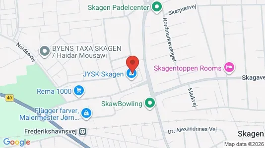 Erhvervslejemål til leje i Skagen - kort over placeringen