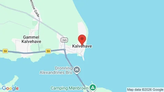 Erhvervslejemål til salg i Kalvehave - kort over placeringen