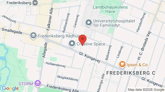 Kontorlokaler til salg i Frederiksberg C - kort over placeringen