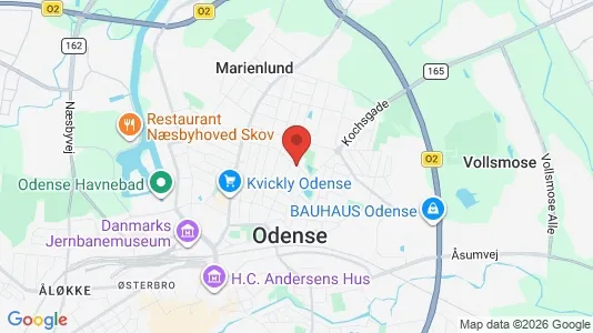 Erhvervslejemål til leje i Odense C - kort over placeringen