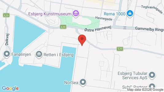 Kontorlokaler til leje i Esbjerg Centrum - kort over placeringen