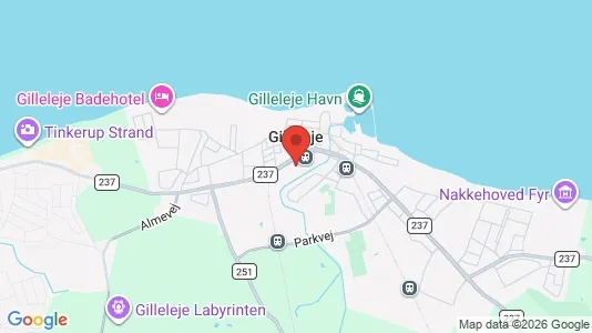 Lagerlokaler til salg i Gilleleje - kort over placeringen