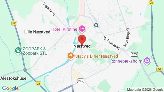Kontorlokaler til leje i Næstved - kort over placeringen