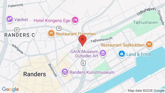 Kontorlokaler til salg i Randers C - kort over placeringen