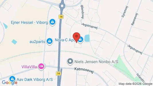 Kontorlokaler til leje i Viborg - kort over placeringen