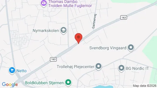 Boligudlejningsejendomme til salg i Svendborg - kort over placeringen