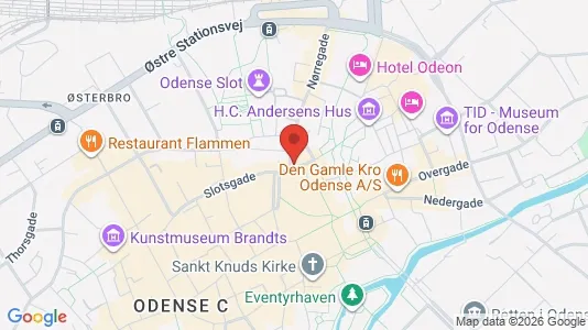 Boligudlejningsejendomme til salg i Odense C - kort over placeringen