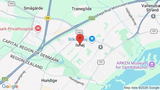 Butikslokaler til leje i Ishøj - kort over placeringen