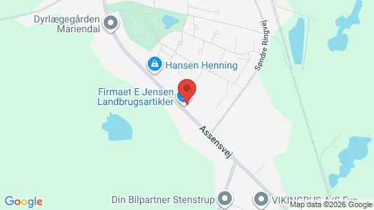 Lagerlokaler til salg i Stenstrup - kort over placeringen