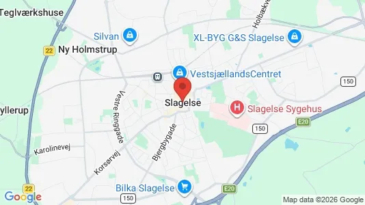 Restaurantlokaler til leje i Slagelse - kort over placeringen