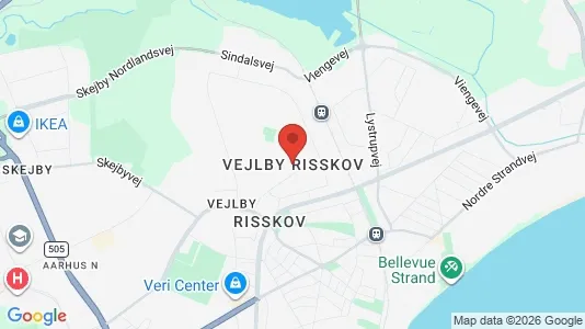 Butikslokaler til leje i Risskov - kort over placeringen