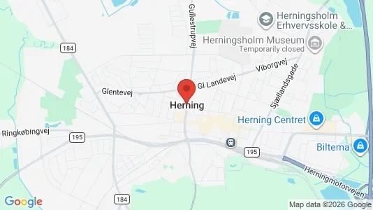 Boligudlejningsejendomme til salg i Herning - kort over placeringen