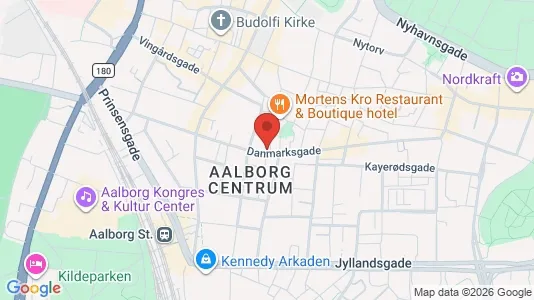 Kontorlokaler til leje i Aalborg Centrum - kort over placeringen