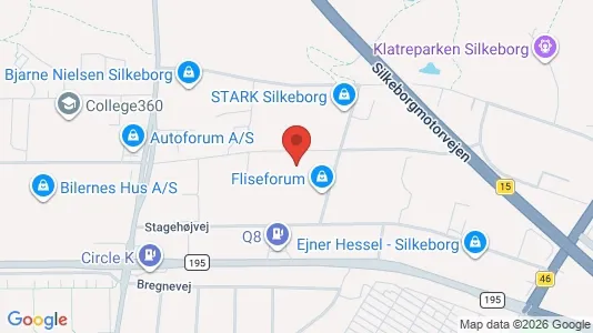 Kontorlokaler til salg i Silkeborg - kort over placeringen