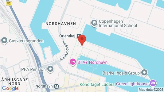 Erhvervslejemål til leje i Nordhavn - kort over placeringen