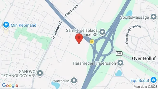 Kontorlokaler til leje i Odense SØ - kort over placeringen