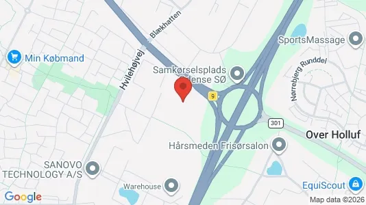 Kontorlokaler til leje i Odense SØ - kort over placeringen