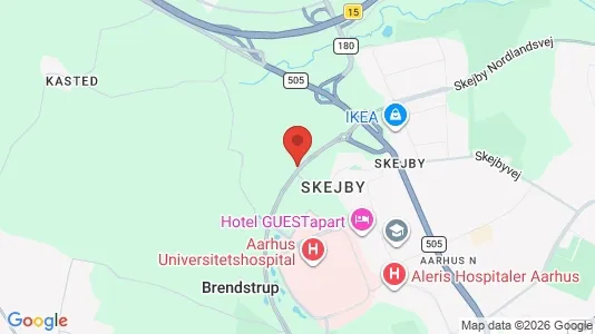 Butikslokaler til leje i Århus N - kort over placeringen