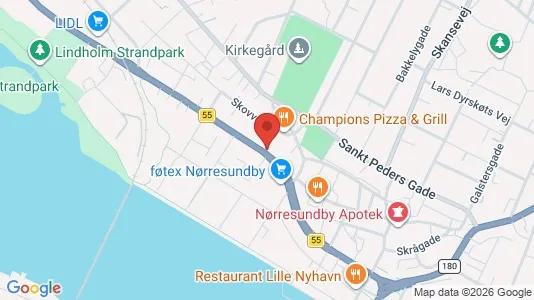 Boligudlejningsejendomme til salg i Nørresundby - kort over placeringen